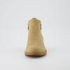imageCUSHIONAIRE Taco Womens Ankle Bootie  Low Heel Ankle Boots for Women with Memory Foam Comfort Side Zipper and Wide Widths AvailableTan Vegan Suede