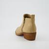 imageCUSHIONAIRE Taco Womens Ankle Bootie  Low Heel Ankle Boots for Women with Memory Foam Comfort Side Zipper and Wide Widths AvailableTan Vegan Suede