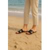imageCUSHIONAIRE Voyage Cutout Strap Slides for Women Slip On Summer Flats Trendy Footwear Comfortable Vacation Style Sandals for Women 2025Black