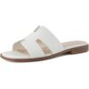 imageCUSHIONAIRE Voyage Cutout Strap Slides for Women Slip On Summer Flats Trendy Footwear Comfortable Vacation Style Sandals for Women 2025Cream