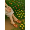 imageCUSHIONAIRE Voyage Cutout Strap Slides for Women Slip On Summer Flats Trendy Footwear Comfortable Vacation Style Sandals for Women 2025Cream Woven