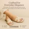 imageCUSHIONAIRE Voyage Cutout Strap Slides for Women Slip On Summer Flats Trendy Footwear Comfortable Vacation Style Sandals for Women 2025Denim