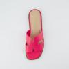 imageCUSHIONAIRE Voyage Cutout Strap Slides for Women Slip On Summer Flats Trendy Footwear Comfortable Vacation Style Sandals for Women 2025Fuchsia
