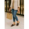 imageCUSHIONAIRE Voyage Cutout Strap Slides for Women Slip On Summer Flats Trendy Footwear Comfortable Vacation Style Sandals for Women 2025Whiskey