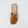 imageCUSHIONAIRE Voyage Cutout Strap Slides for Women Slip On Summer Flats Trendy Footwear Comfortable Vacation Style Sandals for Women 2025Whiskey