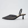 imageCUSHIONAIRE Womens Affair Rhinestone Mesh Kitten Heel Slingback Pumps Memory Foam Wide Widths AvailableBlack Embellish