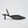 imageCUSHIONAIRE Womens Affair Rhinestone Mesh Kitten Heel Slingback Pumps Memory Foam Wide Widths AvailableBlack Embellish