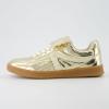 imageCUSHIONAIRE Womens Astro Retro Sneaker LaceUp Design Memory Foam Wide Widths AvailableGold Metallic
