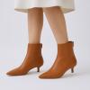 imageCUSHIONAIRE Womens Barbi Kitten Heel Bootie Memory Foam Wide Widths AvailableCognac