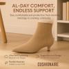 imageCUSHIONAIRE Womens Barbi Kitten Heel Bootie Memory Foam Wide Widths AvailableTaupe Microsuede