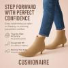 imageCUSHIONAIRE Womens Barbi Kitten Heel Bootie Memory Foam Wide Widths AvailableTaupe Microsuede