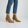 imageCUSHIONAIRE Womens Barbi Kitten Heel Bootie Memory Foam Wide Widths AvailableTaupe Microsuede