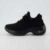 imageCUSHIONAIRE Womens Blaze Stretch Knit Slip on lace Sneaker Memory Foam ampamp LiteSole TechnologyBlackBlack