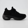 imageCUSHIONAIRE Womens Blaze Stretch Knit Slip on lace Sneaker Memory Foam ampamp LiteSole TechnologyBlackBlack