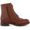 imageCUSHIONAIRE Womens Boyfriend wing tip boot Memory Foam Wide Widths AvailableCognac