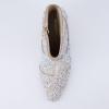 imageCUSHIONAIRE Womens Bravo Rhinestone Western Boots with Memory Foam Sparkly Cowboy Ankle BootiesSilver