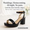 imageCUSHIONAIRE Womens Cherry platform dress sandal Memory Foam and Wide Widths AvailableBlack Patent