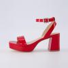imageCUSHIONAIRE Womens Cherry platform dress sandal Memory Foam and Wide Widths AvailableRed Patent