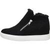imageCUSHIONAIRE Womens Heaven Hidden Wedge Faux Shearling Sneaker Memory FoamBlack