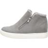 imageCUSHIONAIRE Womens Heaven Hidden Wedge Faux Shearling Sneaker Memory FoamGrey