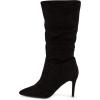 imageCUSHIONAIRE Womens Hip Slouchy Vegan Suede MidCalf Scrunch Boot with Pointed Toe Memory Foam ampamp 3Inch Heel  Wide Widths AvailableBlack