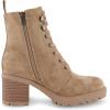 imageCUSHIONAIRE Womens James lace up boot Memory Foam Wide Widths AvailableTan Faux Suede