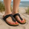 imageCUSHIONAIRE Womens Leah Cork Footbed Sandal With ComfortBlack Nappa