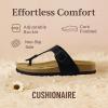 imageCUSHIONAIRE Womens Leah Cork Footbed Sandal With ComfortBlack Nappa