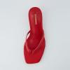 imageCUSHIONAIRE Womens Miami Kitten heel thong sandals Memory Foam Wide Widths Available Smooth Red 85