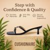 imageCUSHIONAIRE Womens Milan Kitten Heel Sandals Memory Foam Wide Widths AvailableBlack