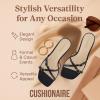 imageCUSHIONAIRE Womens Milan Kitten Heel Sandals Memory Foam Wide Widths AvailableBlack