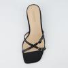imageCUSHIONAIRE Womens Milan Kitten Heel Sandals Memory Foam Wide Widths AvailableBlack