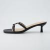 imageCUSHIONAIRE Womens Milan Kitten Heel Sandals Memory Foam Wide Widths AvailableBlack