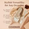 imageCUSHIONAIRE Womens Milan Kitten Heel Sandals Memory Foam Wide Widths AvailableCream