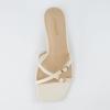 imageCUSHIONAIRE Womens Milan Kitten Heel Sandals Memory Foam Wide Widths AvailableCream