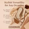imageCUSHIONAIRE Womens Milan Kitten Heel Sandals Memory Foam Wide Widths AvailableWhiskey