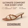 imageCUSHIONAIRE Womens Milan Kitten Heel Sandals Memory Foam Wide Widths AvailableWhiskey