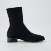 imageCUSHIONAIRE Womens Russel Knit Ankle Boot with Block Heel Memory Foam Wide Widths AvailableKnit Black
