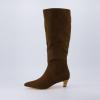 imageCUSHIONAIRE Womens Stiles high kitten heel boot with Memory FoamBrown
