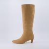 imageCUSHIONAIRE Womens Stiles high kitten heel boot with Memory FoamTan