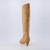 imageCUSHIONAIRE Womens Stiles high kitten heel boot with Memory FoamTan