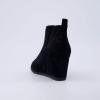 imageCUSHIONAIRE Womens Tito Wedge Bootie  Soft Vegan Suede Memory Foam Wide Width AvailableBlack