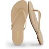 imageCUSHIONAIRE Cruise Flip Flops for Women Footwear  Vacation Beach Essentials  Casual Summer Sandals for Women with Wide WidthNude Smooth