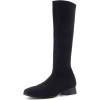 imageCUSHIONAIRE Rialto Womens KneeHigh Stretch Boot  SlipOn Tall Shaft Boot with Memory Foam ampamp Low Block HeelKnit Black