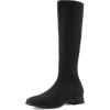imageCUSHIONAIRE Rialto Womens KneeHigh Stretch Boot  SlipOn Tall Shaft Boot with Memory Foam ampamp Low Block HeelKnit Gray
