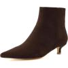 imageCUSHIONAIRE Womens Barbi Kitten Heel Bootie Memory Foam Wide Widths AvailableChocolate Microsuede