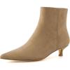 imageCUSHIONAIRE Womens Barbi Kitten Heel Bootie Memory Foam Wide Widths AvailableTaupe Microsuede