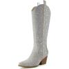 imageCUSHIONAIRE Womens Caress tall western boot Memory Foam Wide Widths AvailableSilver