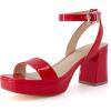 imageCUSHIONAIRE Womens Cherry platform dress sandal Memory Foam and Wide Widths AvailableRed Patent