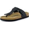 imageCUSHIONAIRE Womens Leah Cork Footbed Sandal With ComfortBlack Nappa
